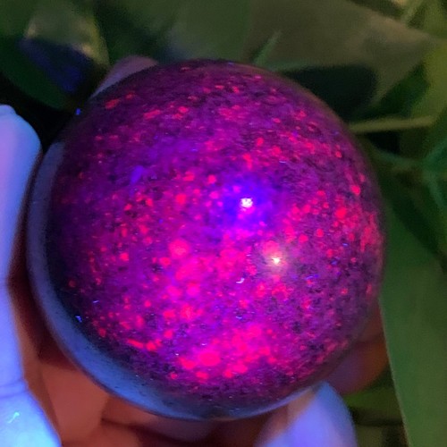 307G Zafiro Azul Natural Y Rubí Esfera Efecto Fluorescencia Reiki Sanación - Imagen 7 de 19