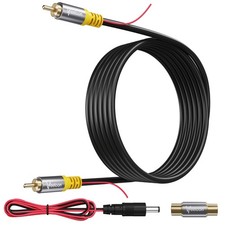 Backup Camera RCA Video Cable Kits,15 FT Car Reverse Rear View Camera Video E...