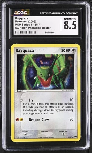 CGC 8.5 Rayquaza 2006 POP Series 1 3/17 Holo Pokemon Card
