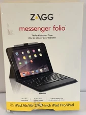 Zagg Messenger Folio Tablet Keyboard Case iPad Air/Air 2/9.7-inch iPad Pro/iPad