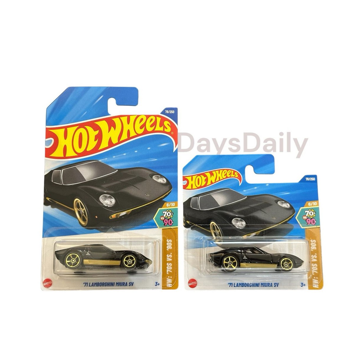 Hot Wheels Lot of 2 '71 Lamborghini Miura SV Case J 2025 Long Card