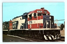 Grand Trunk Western 1776 GP38 Train Royal Oak Michigan Vintage Postcard
