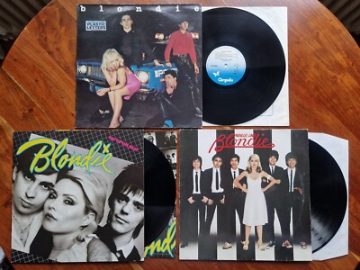 3 LP Blondie Eat to the Beat Parallel Lines Plastic Letters German Press