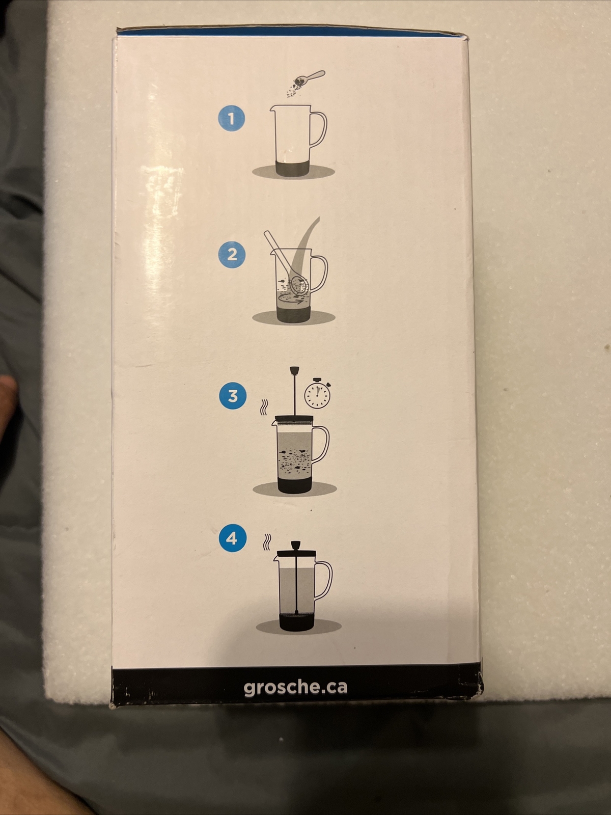 French Press Coffee Tea Maker 34oz  Grosche 9&rdquo; Melbourne BAMBOO & Glass NEW Box