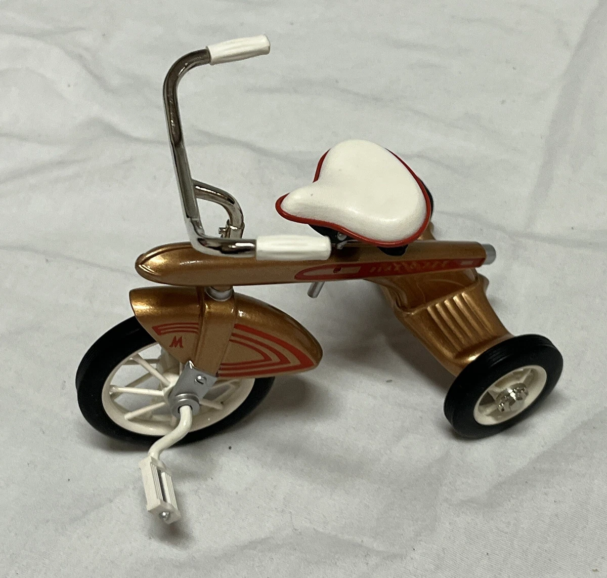 Tricycle 1960s Vintage 1 Rare Show Gold Classic Metal Model Toy Red