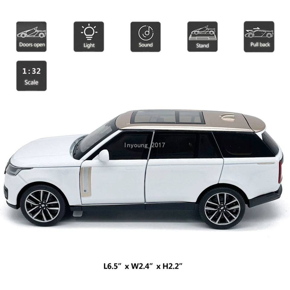 1:32 2022 Land Rover Range Rover SV Model Car Diecast Toy Cars Toys for Kids - Image 2 of 4