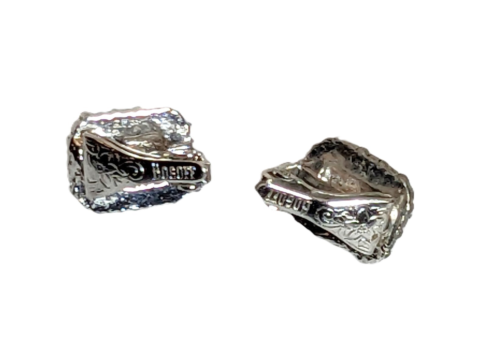 Vintage Bogoff Signed Prong Set Red & Clear Multi… - image 9