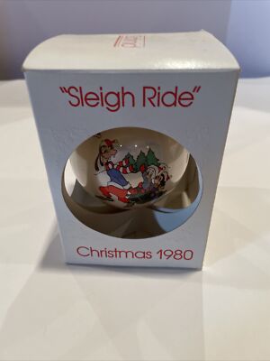 Schmid Walt Disney Characters SLEIGH RIDE  Christmas 1980 Ornament