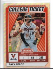 2022 Elite Extra Edition College Ticket Holo Prizm #CTO-32 Zack Gelof