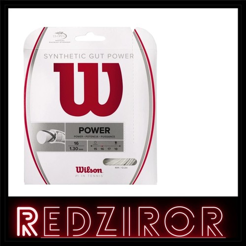 Wilson Synthetic Gut Power Corda Da Tennis 16 – Colore Rosa – Set Di Corde Con Nucleo Solido E Bande Nomex - 2