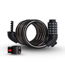 High Security Heavy Duty Bike Lock 5-Digit Combination Password Bicycle Cable