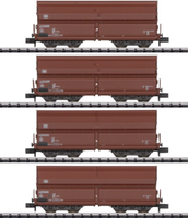 Minitrix 18271 Set 4 Selbstentladewagen Tal 963 Klappdeckelwagen Db Neu 1:160