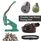 Green Hand Press Machine for Double Cap Tubular Rivets Fixing Dies 4mm-15mm