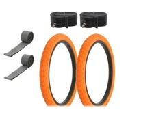 BICYCLE ALTALINE BIKE TIRE  20" x 2.125" ORANGE COMP III TIRES, TUBES,RIMSTRIPS