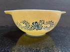 Vintage PYREX Homestead Tan-Blue Mixing Bowl Cinderella Nesting 1 QT