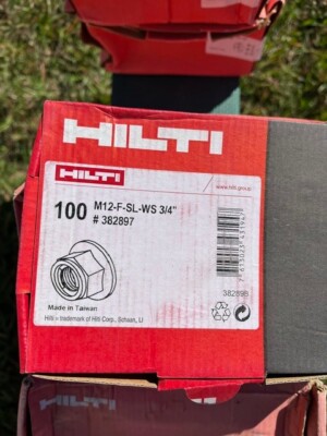 Hilti Nut 382897 M12 Torque Hex Nut, M12-F-SL-WS 3/4''
