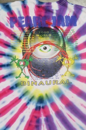 CAMISETA BINAURAL PEARL JAM TIE DYE 2000 GIRA DE CONCIERTOS NUEVA/VINTAGE HOMBRE XL! - Imagen 2 de 6