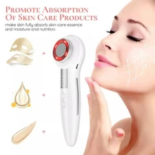 EMS Beauty Devices Vibration Facial Massager LED Photon Light Therapy Cleansing