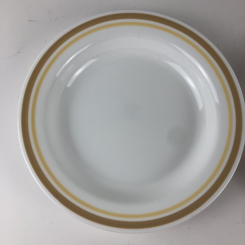 3-Corelle CITRUS Yellow Brown Stripe Rim Soup - Pasta Bowl - Picture 4 of 12