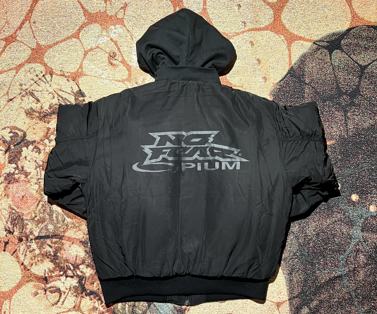Opium No Fear Hooded Bomber Jacket ComplexCon Exclusive Opium No Fear Hooded Bomber Jacket ComplexCon Exclusive