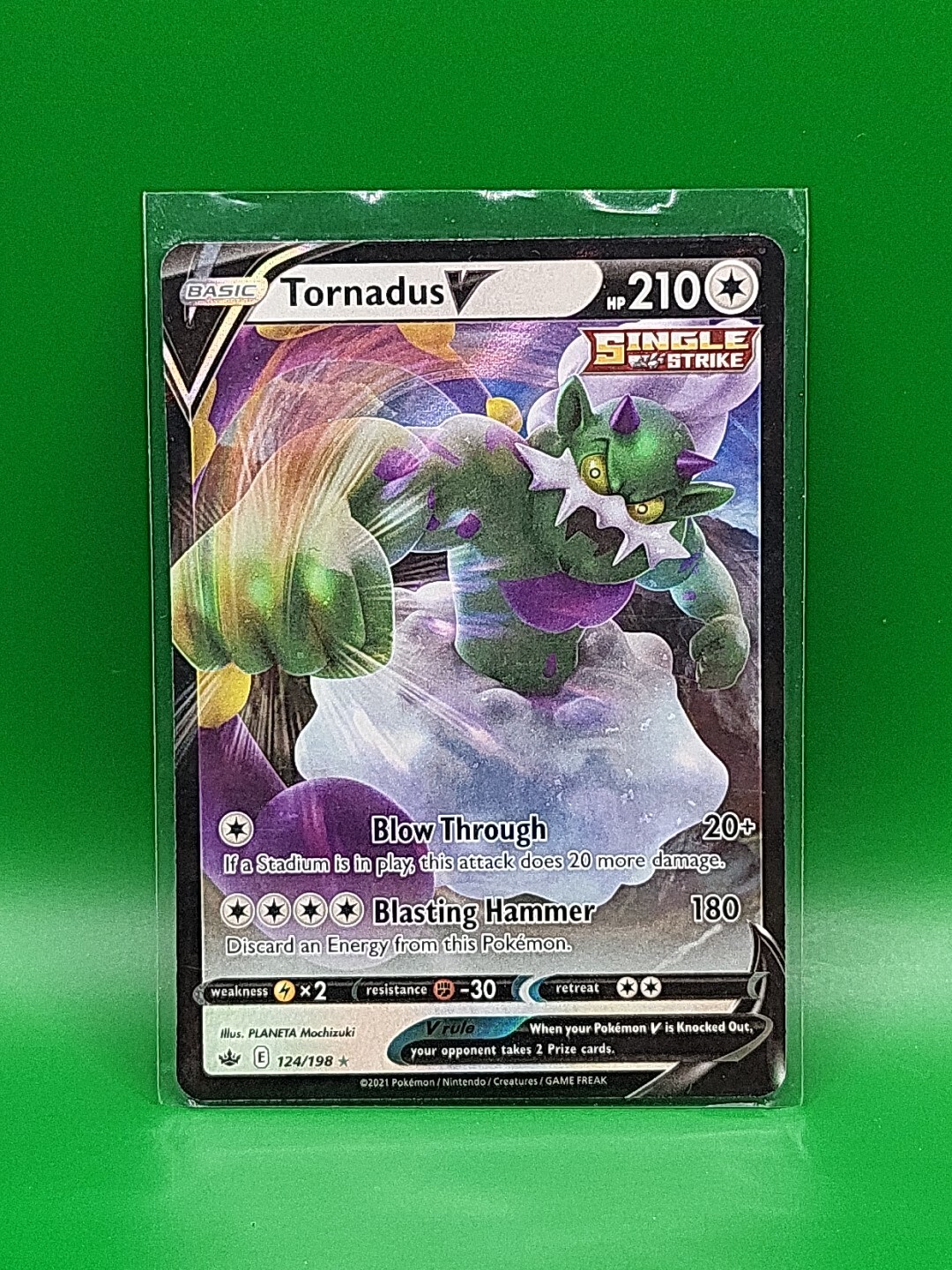 Tornadus V - 124/198 - Pokemon Chilling Reign Sword & Shield Ultra Rare Card NM