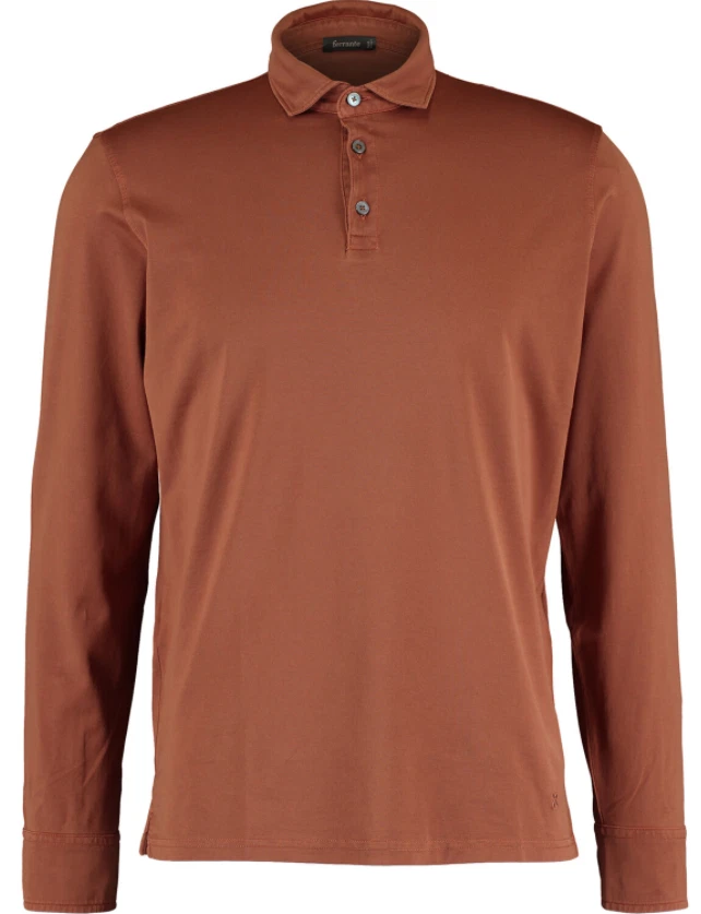 FERRANTE - Men's Bronze Brown - 100% Cotton Jersey LS Luxury Polo Shirt - L BNWT
Opens in a new wind