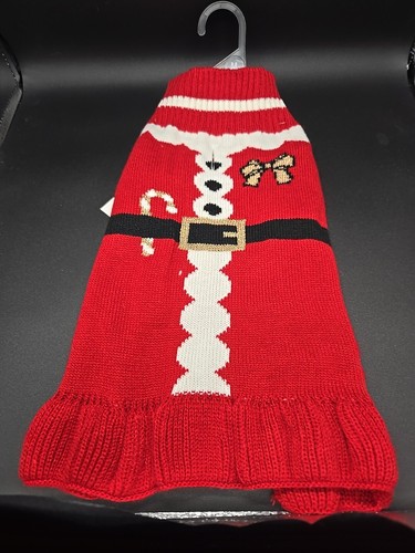 Santa sweater dog dress
