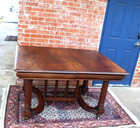 French Antique Gothic Walnut Dining Table | Solid Wood Kitchen Table c. 19th C.