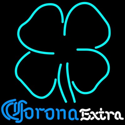 10'' Vivid LED Shamrock Clover Neon Sign Light Lamp Garage Decor Beer Bar LJ