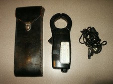 Vtg General Electric GE Voltage Volts Ampere Amps Meter w/Leather Case
