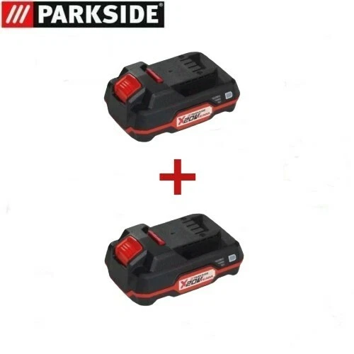 PARKSIDE® Lot de 2 Batteries 20 V 2Ah Pour les appareil De la Serie X20VTEAM OEM