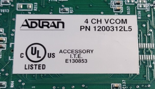 Adtran 1200312L5 4 Channel Voice Compression Module VCOM New Old Stock - Picture 5 of 8