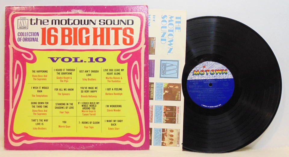 The Motown Sound - 16 Big Hits Vol. 10 - 1969 Motown MS684 R&B/Soul Vinyl LP VG+ - Image 2 of 4