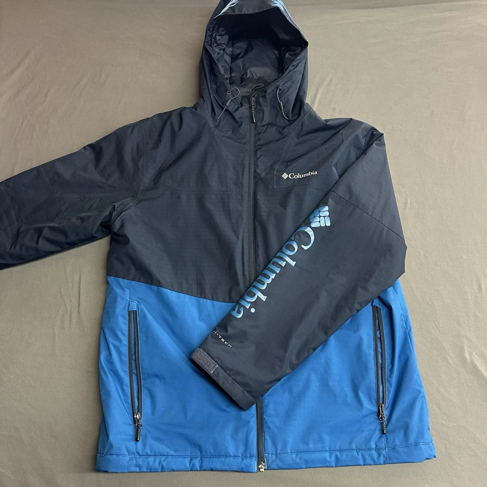 Columbia Jacket Mens L Point Park Insulated Snow Hooded Omni Tech Waterproof