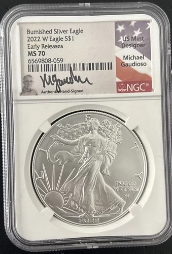 2022 W Burnished Silver Eagle NGC MS70 ~ Advance Releases ~ Thomas J Ulam Sig