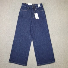 Judy Blue Women’s Wide Leg Jeans Size 0/24 Dark Wash Stretch Denim JB88716DK NEW