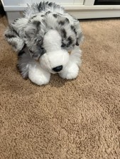 FAO Schwarz Australian Shepherd Harley 14" Plush Dog Stuffed Animal Adopt a Pet