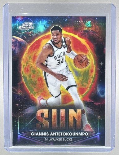 Giannis Antetokounmpo 2025 Topps Cosmic Chrome #PPS-4 Sun Planetary Pursuit SSP