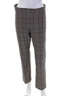 Avenue Montaigne Womens Plaid Printed Elastic Waist Dress Pants Black Size 8 — photo 1
