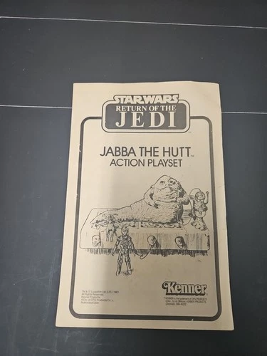 Star Wars 1983 Jabba The Hutt Playset Original Kenner Instructions