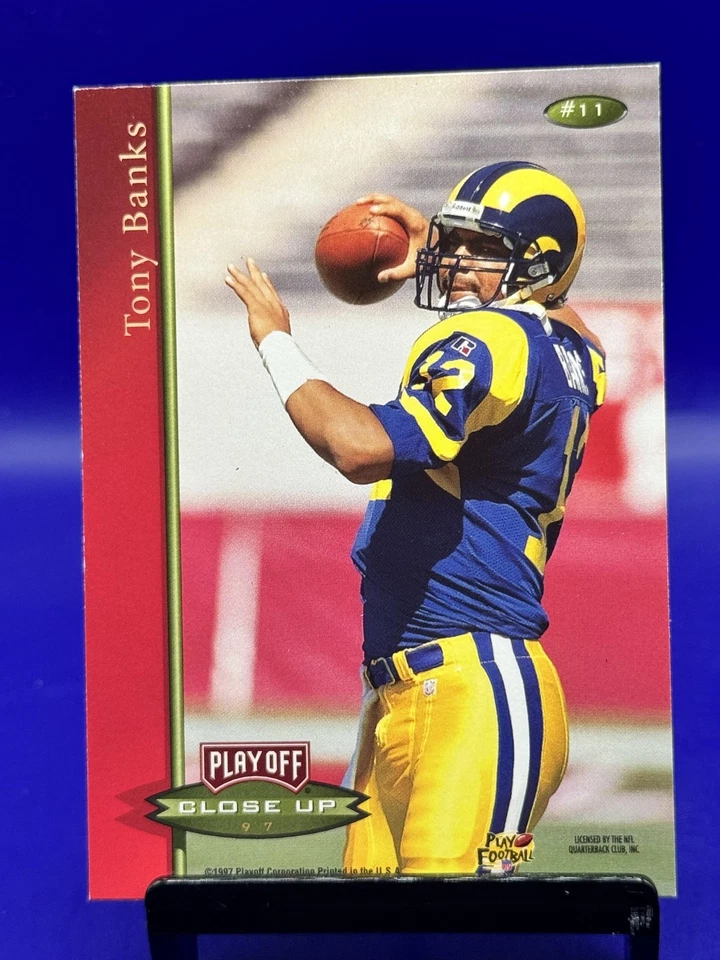 1997 Playoff Zone Tony Banks #11 Close Up St. Louis Rams - Image 2 of 2