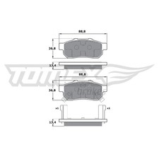 Satz Bremsbeläge Bremsklötze hinten für Honda CRX 3 EH Jazz 2 GD GE 4 | 24248