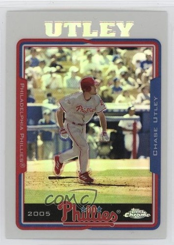 Chase Utley [Refractor] #345 2005 Topps Chrome card