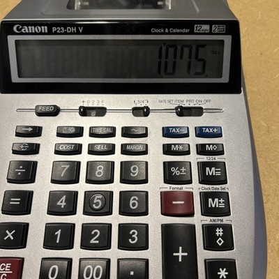Canon P23-DH V 2-Color Printing Calculator Adding Machine
