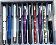 SOLD AS FOUND: 10 x vintage Rollerball, inkl. PARKER, TOMBOW,  WATERMAN (#26-7)