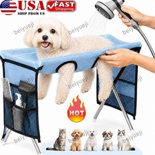 Pet Grooming Bath Table Foldable Breathable Mesh Hammock Washing Stand Dog Cat