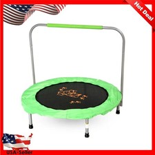 Small Bouncer Trampolines W/ 26 Stretch Bands Padded Handle Bar Steel Frame New