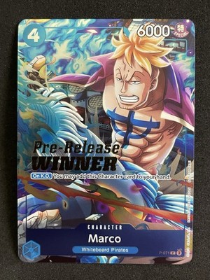 Marco Two Legends Pre-Release Winner One Piece Promo Card P-071
