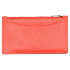 COACH Red Card & Coin Holder Business Card Case