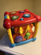 Vtech Busy Learners Activity Cube Sensory Educational 7" Light Up Sound Toy